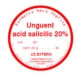 Unguent cu acid salicilic 20%