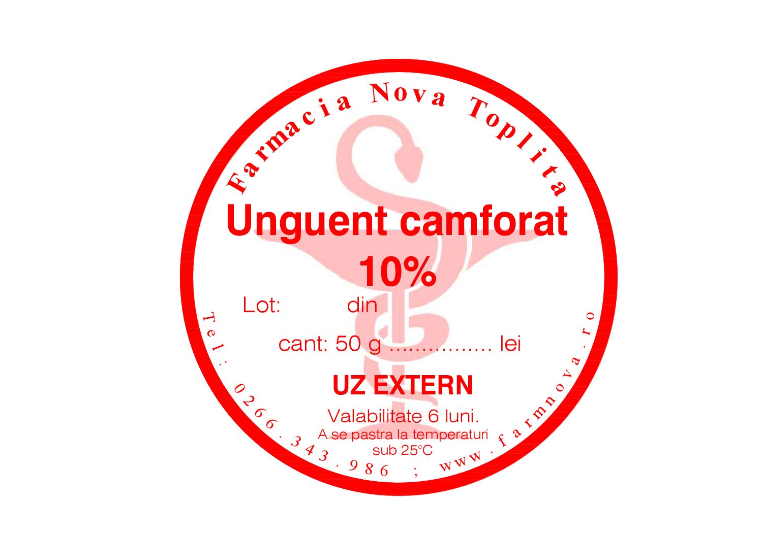 Unguent camforat 10% , 50g